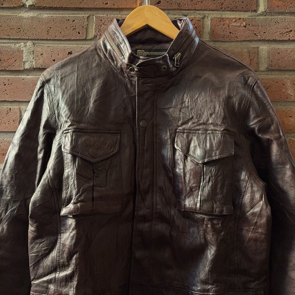 백넘버 Back Number 브라운 양가죽 필드 레더 자켓  상품이미지2