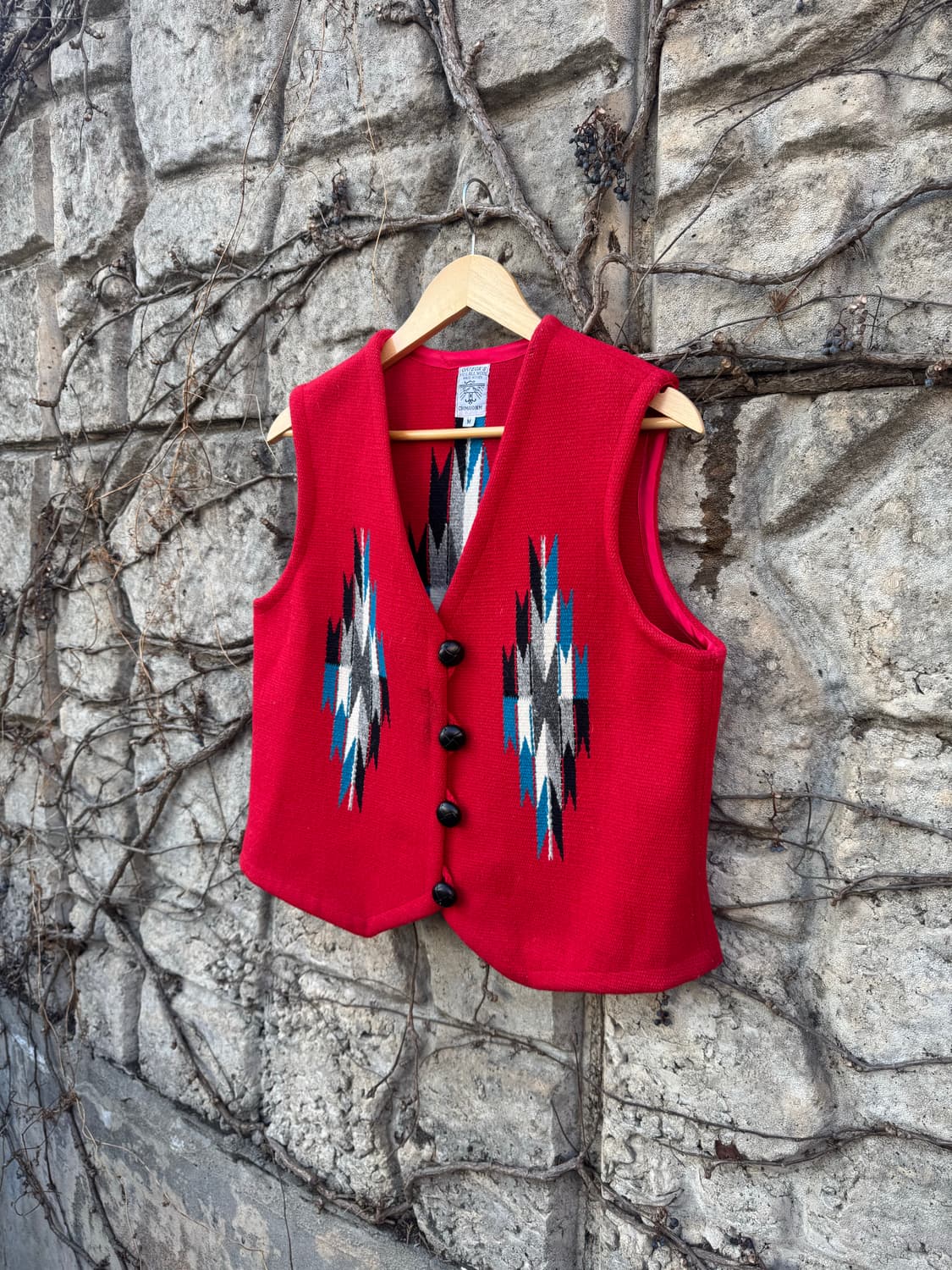 오르테가 핸드 우븐 울 치마요 베스트 웨스턴 네이티브 조끼 상품이미지3