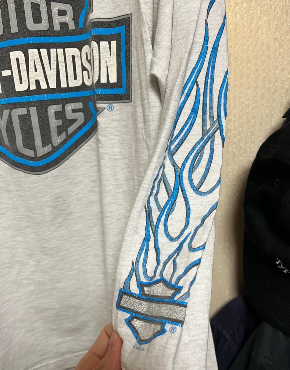 (크리스티안스타크착용) 1996 할리데이비슨 플레임 롱슬리브 M 상품이미지4