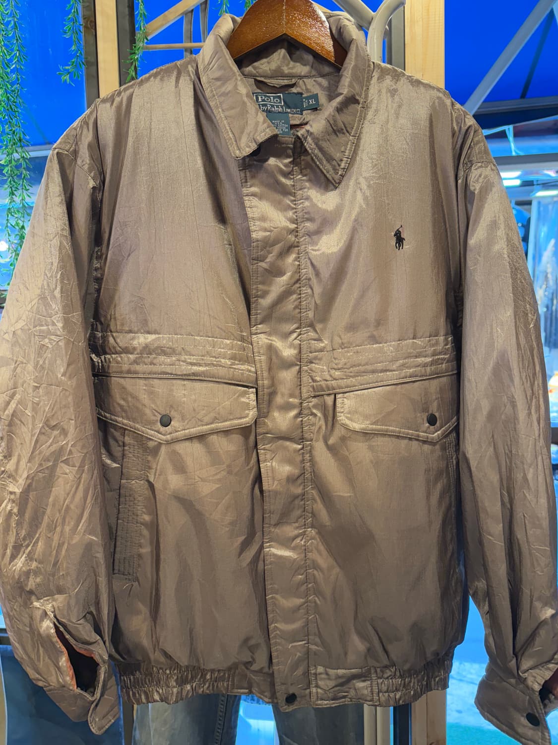 폴로 랄프로렌 블랙포니 그레이시 카키 봄버 자켓 상품이미지1