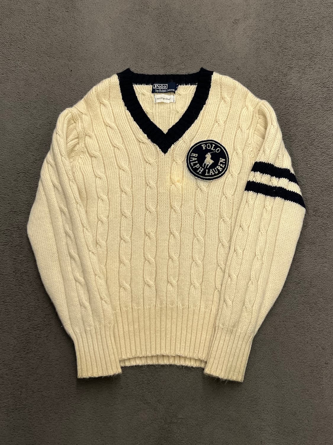 폴로 랄프로렌 빈티지 JP 울 케이블 니트 처분  상품이미지1