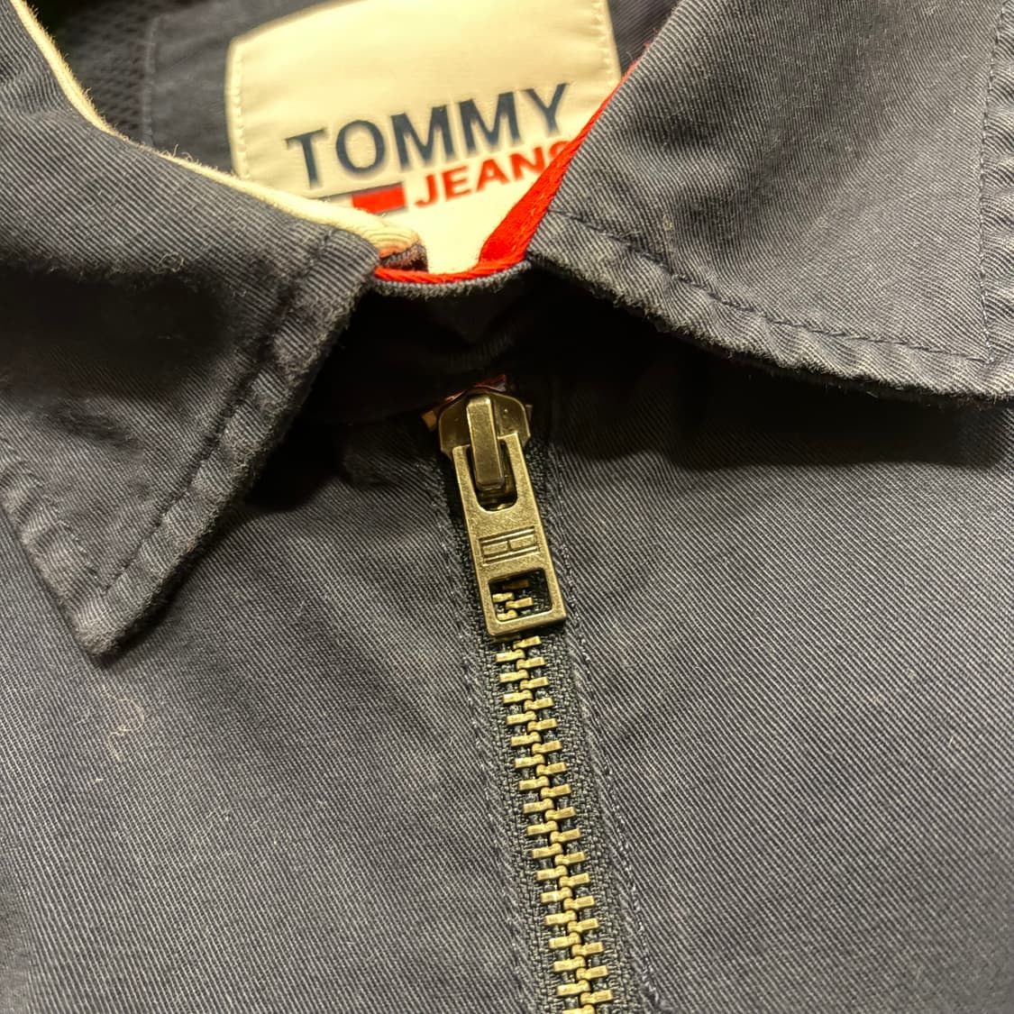 [S] 타미힐피거 진스 네이비 코튼 블루종 자켓 D48 상품이미지4
