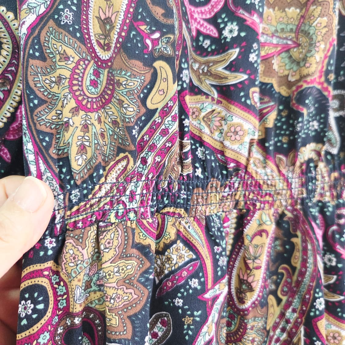 [SJ WANI] 에스제이와니 페이즐리 롱 원피스 허리밴딩 여성 77 상품이미지6