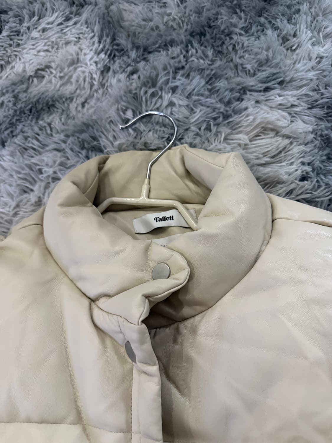 팔렛 Fallett 아이보리 xs 90 레더 패딩 상품이미지7