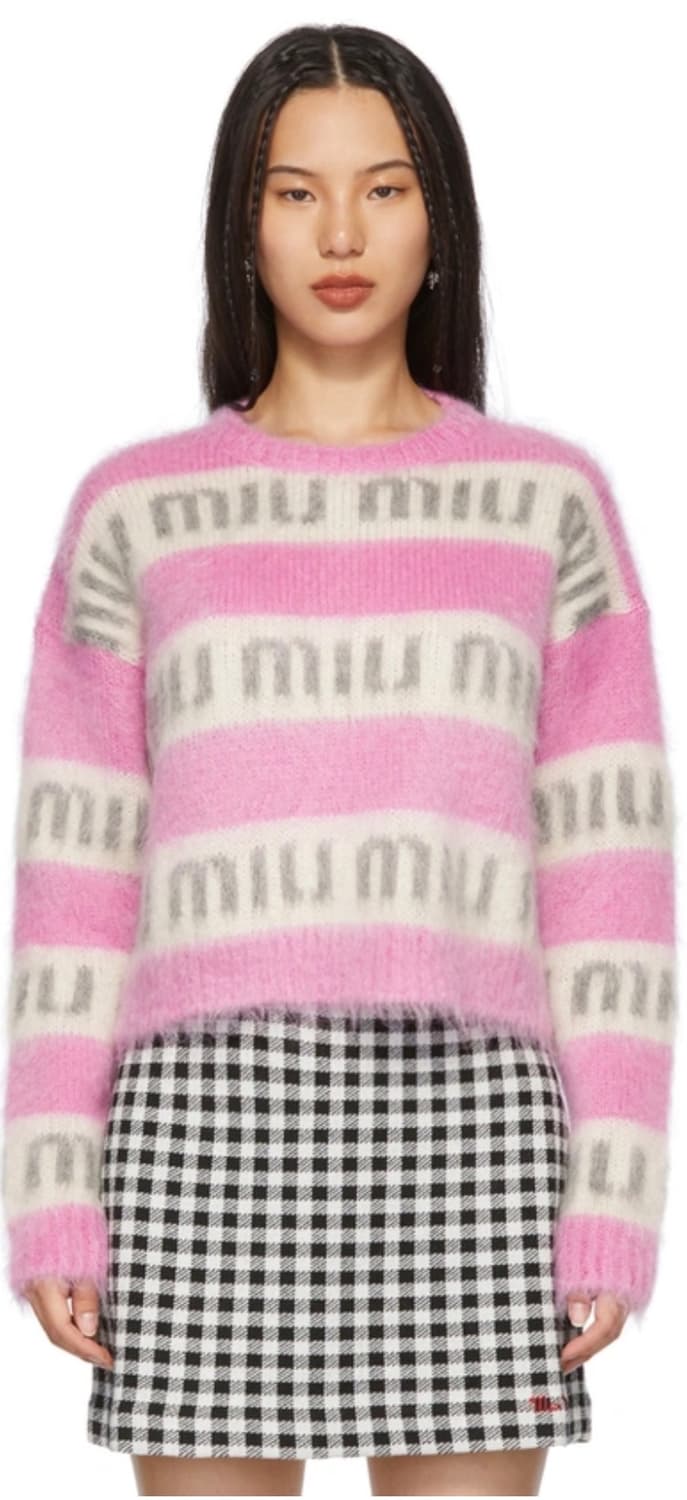 miumiu 모헤어 크롭 니트 상품이미지1