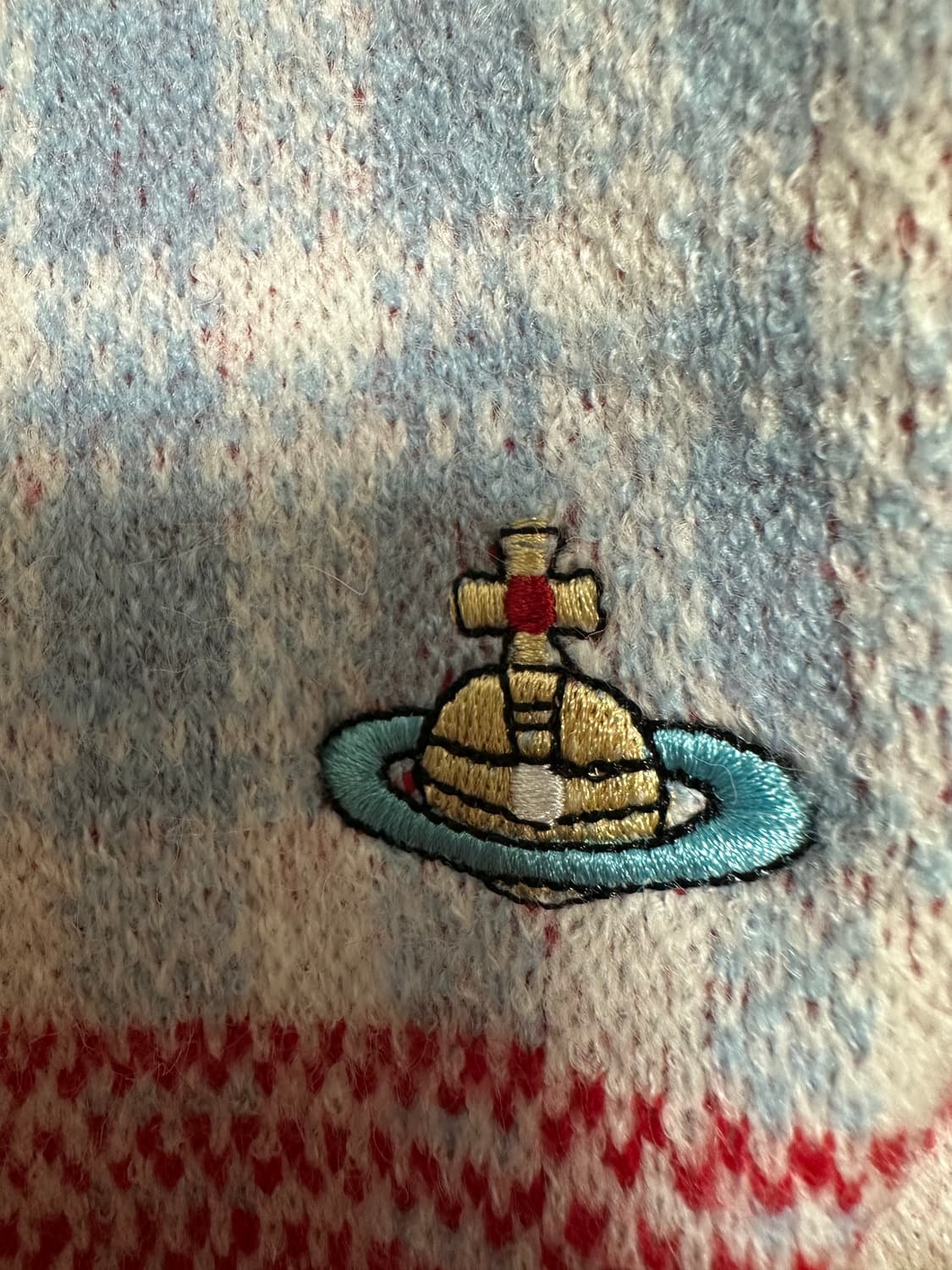 비비안웨스트우드 마드라스 체크 메리노울양모가디건 유일매물 상품이미지5