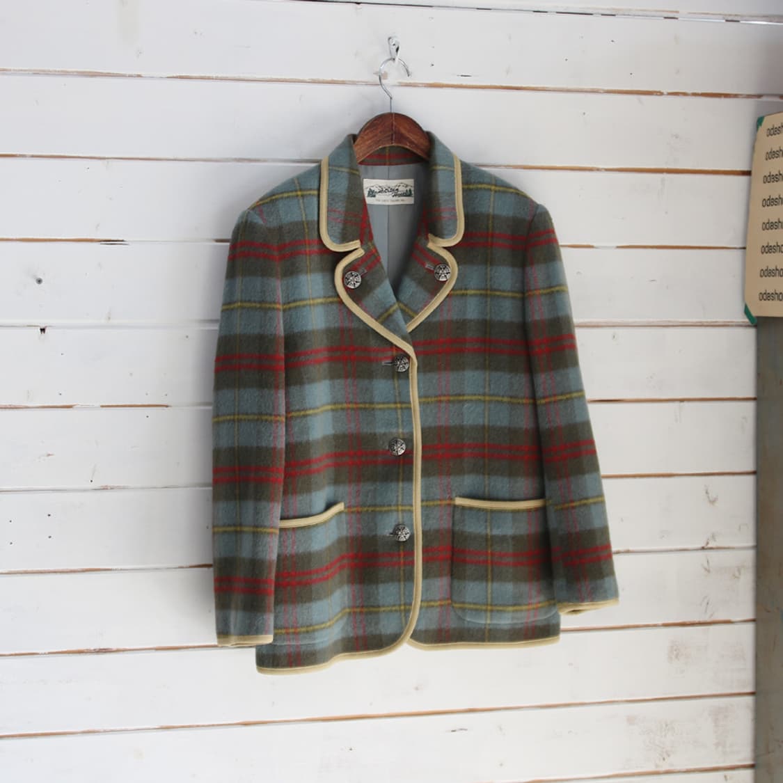Clantartan House 울 체크 파이핑 블레이져 (여성용 9AR) 상품이미지2