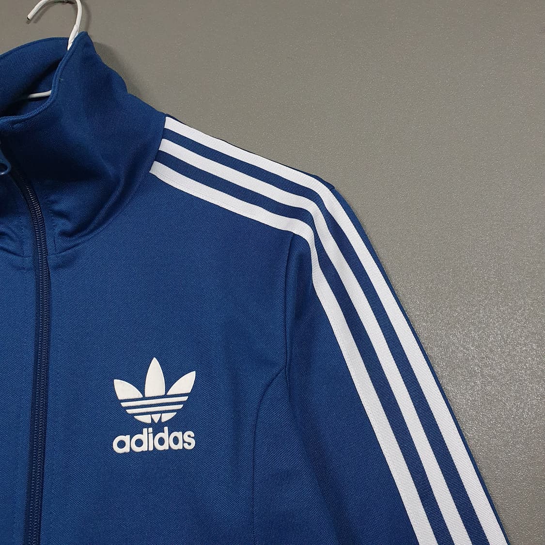 90 (S) 아디다스 유로파 파이어버드 트랙탑 삼선 져지 자켓 블루 상품이미지3