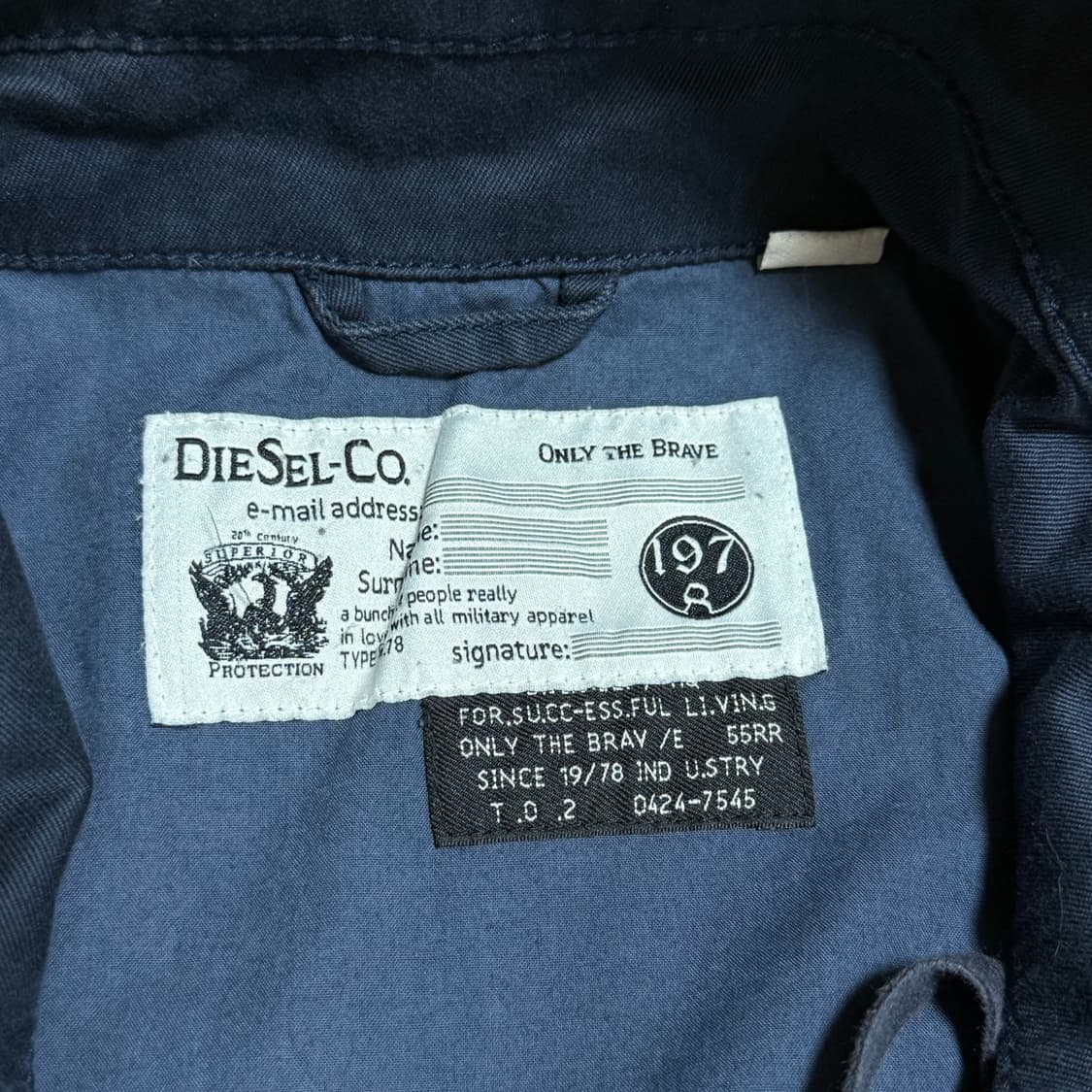 [XL] 디젤 네이비 야상 사파리자켓 상품이미지4