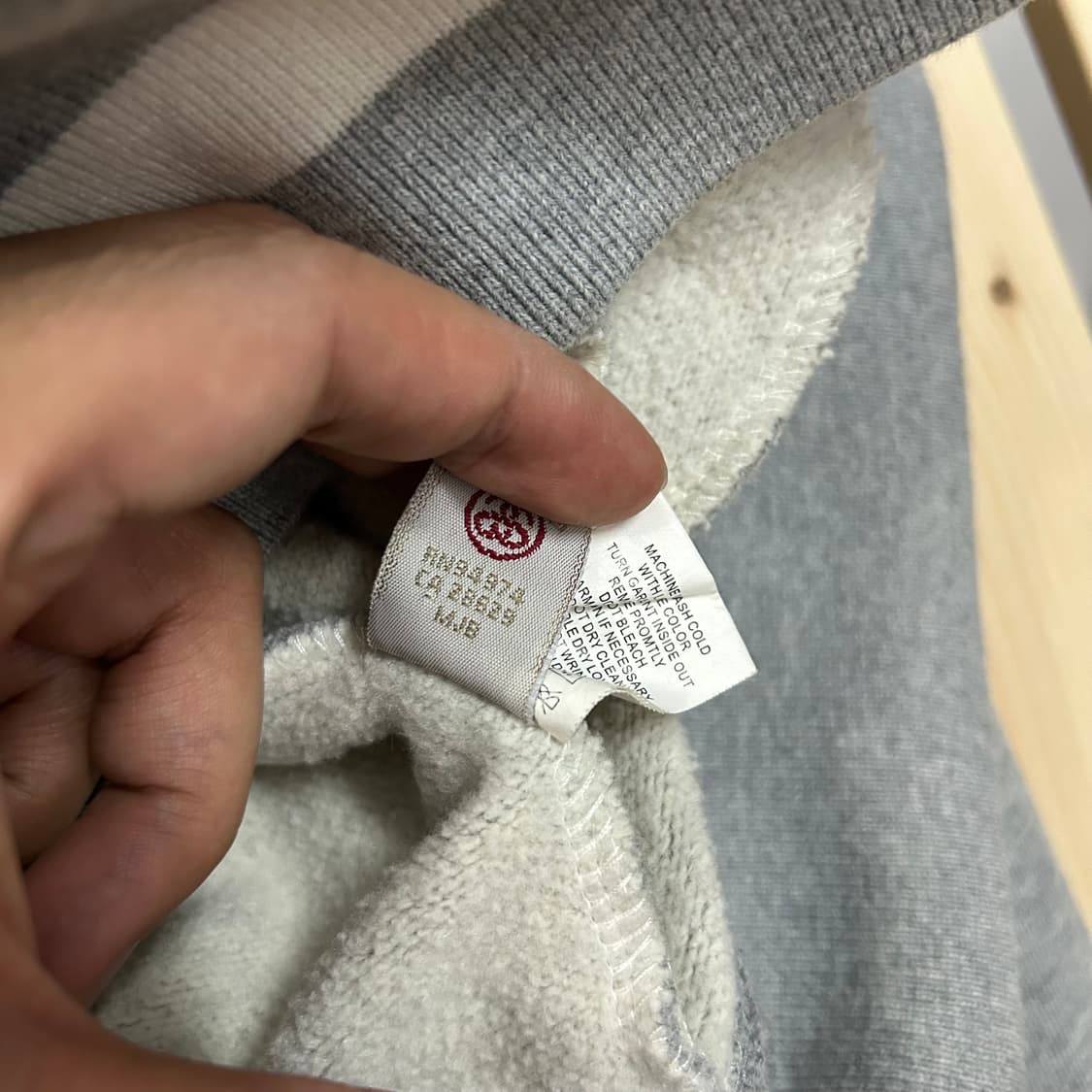 (L) 스투시 Stussy 그레이 코튼 집업 바시티 자켓 상품이미지7