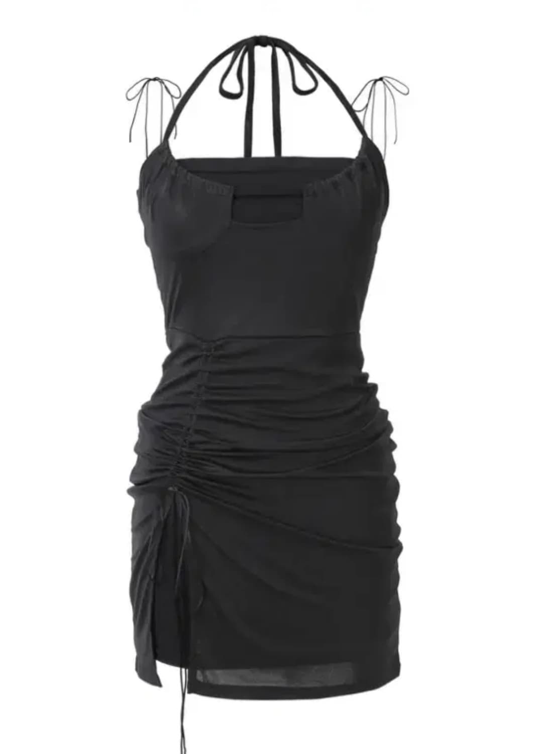 쓰리타임즈 샤인 드레스 블랙 상품이미지1