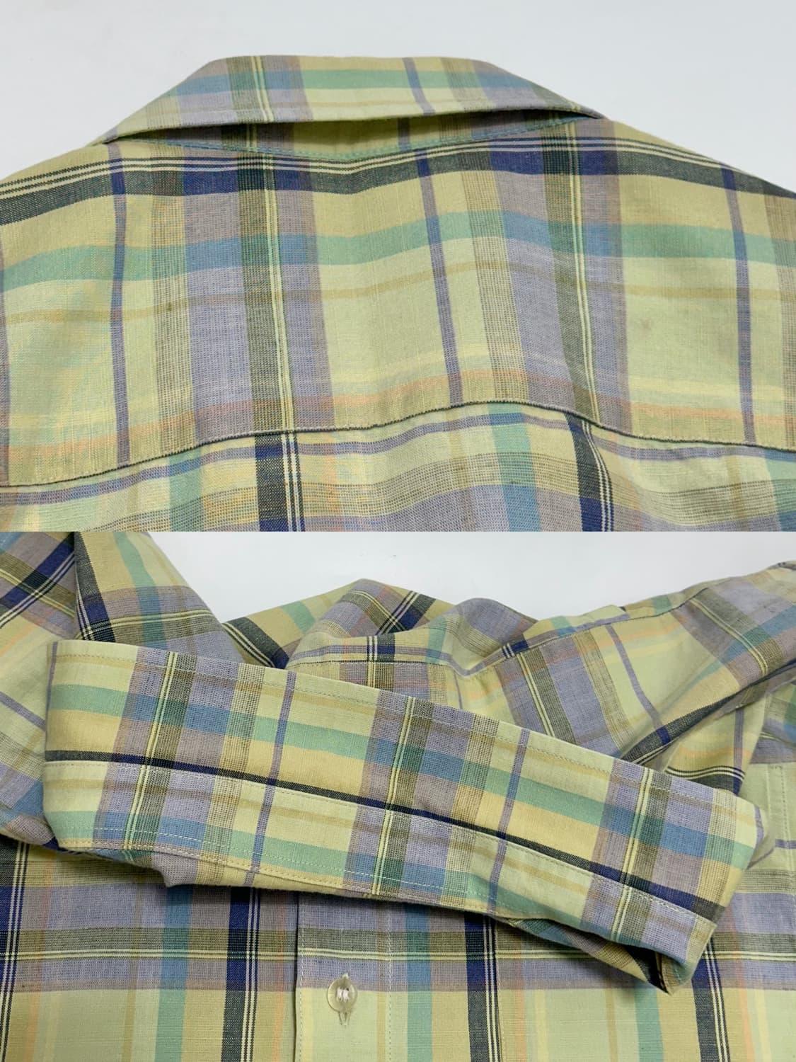 입생로랑 올드스쿨 린넨 혼방 체크 반팔셔츠 상품이미지6