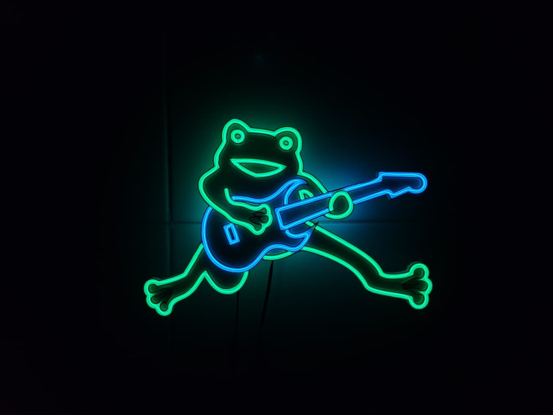 개구리 일렉기타 네온사인 조명 상품이미지3