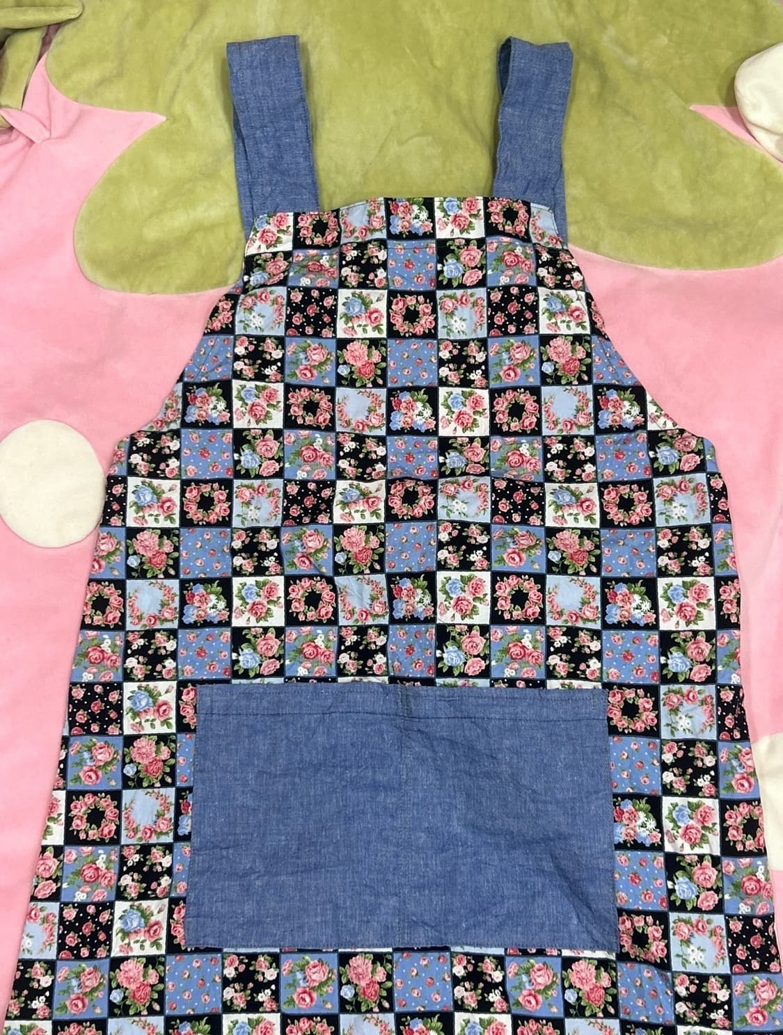 아오이유우 앞치마 모리걸 플라워패턴 빈티지 상품이미지1