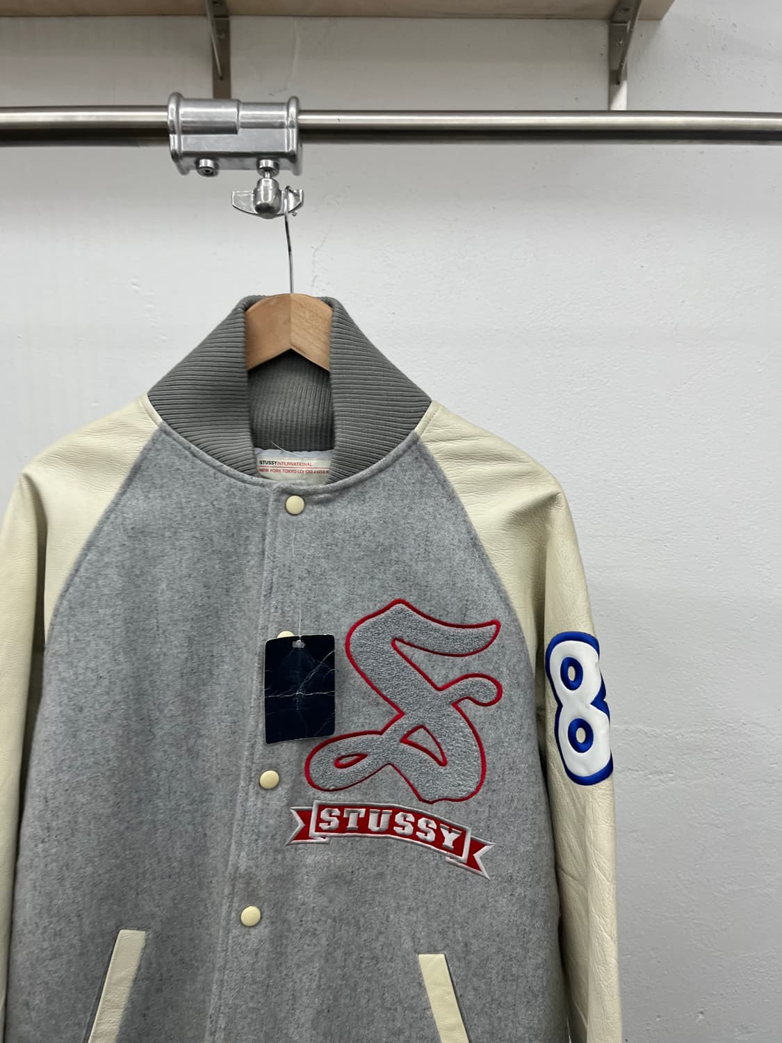 XL) DEAD STOCK 00's STUSSY VARSITY  상품이미지2