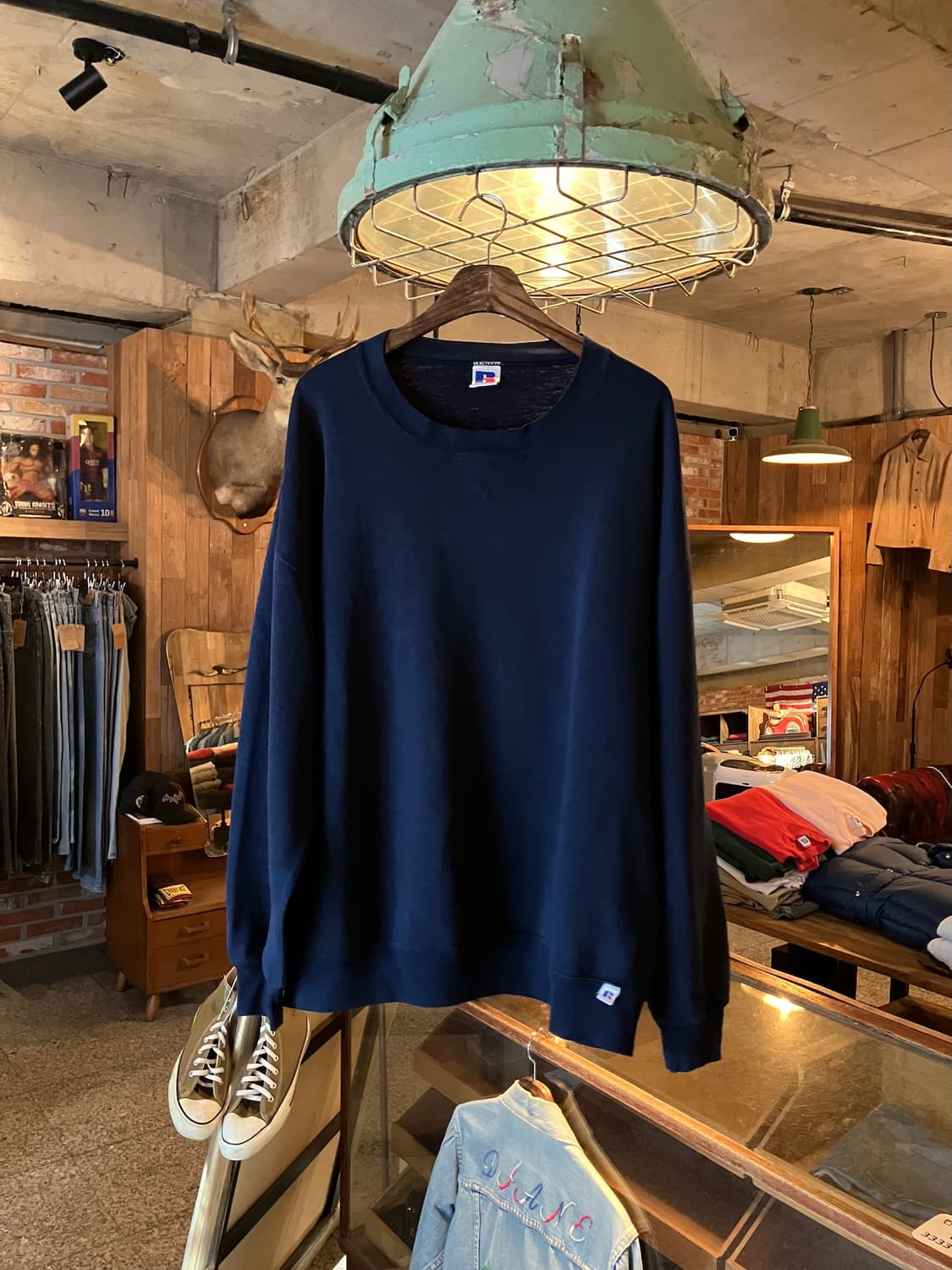 90s USA 빈티지 러셀 플레인 스웻 셔츠 맨투맨 상품이미지1