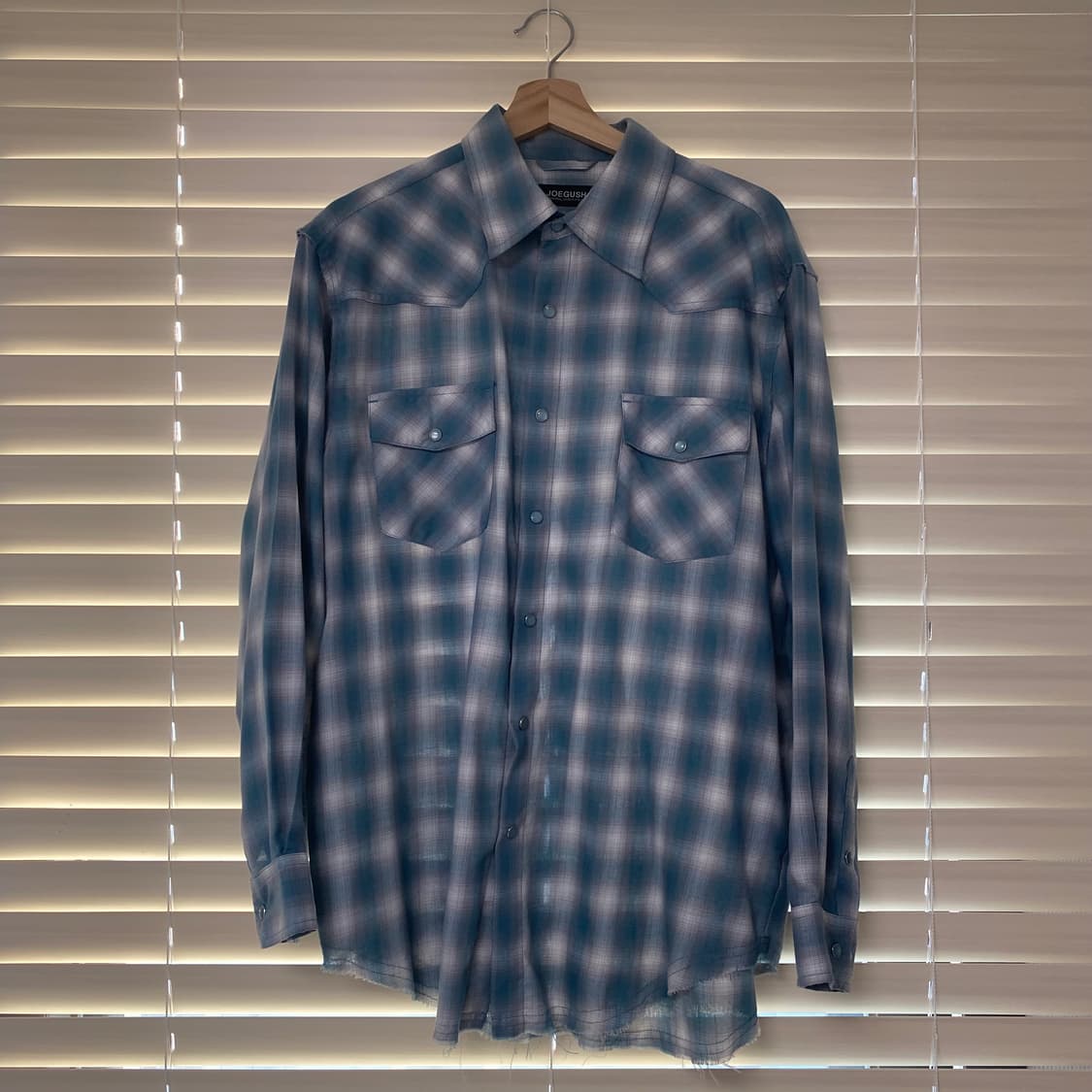 조거쉬 JOEGUSH 커트코베인 3 플란넬 웨스턴 셔츠 틸그린 2사이즈 상품이미지1