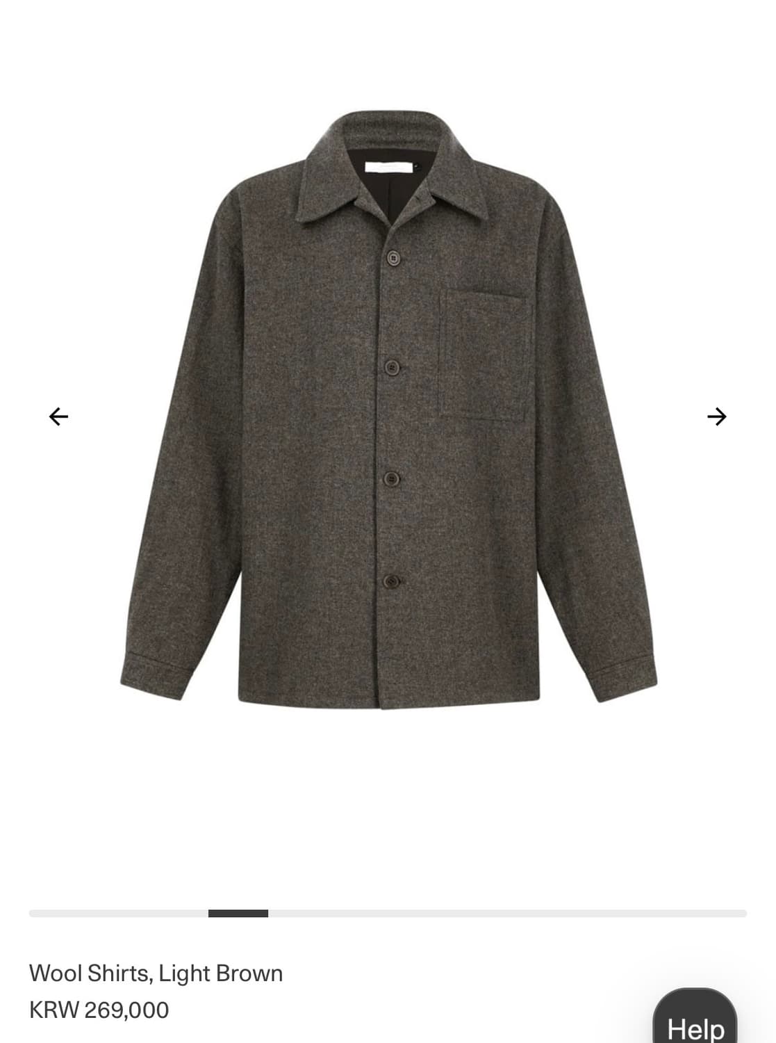 아모멘토 23fw 울셔츠 라이트 브라운 상품이미지1