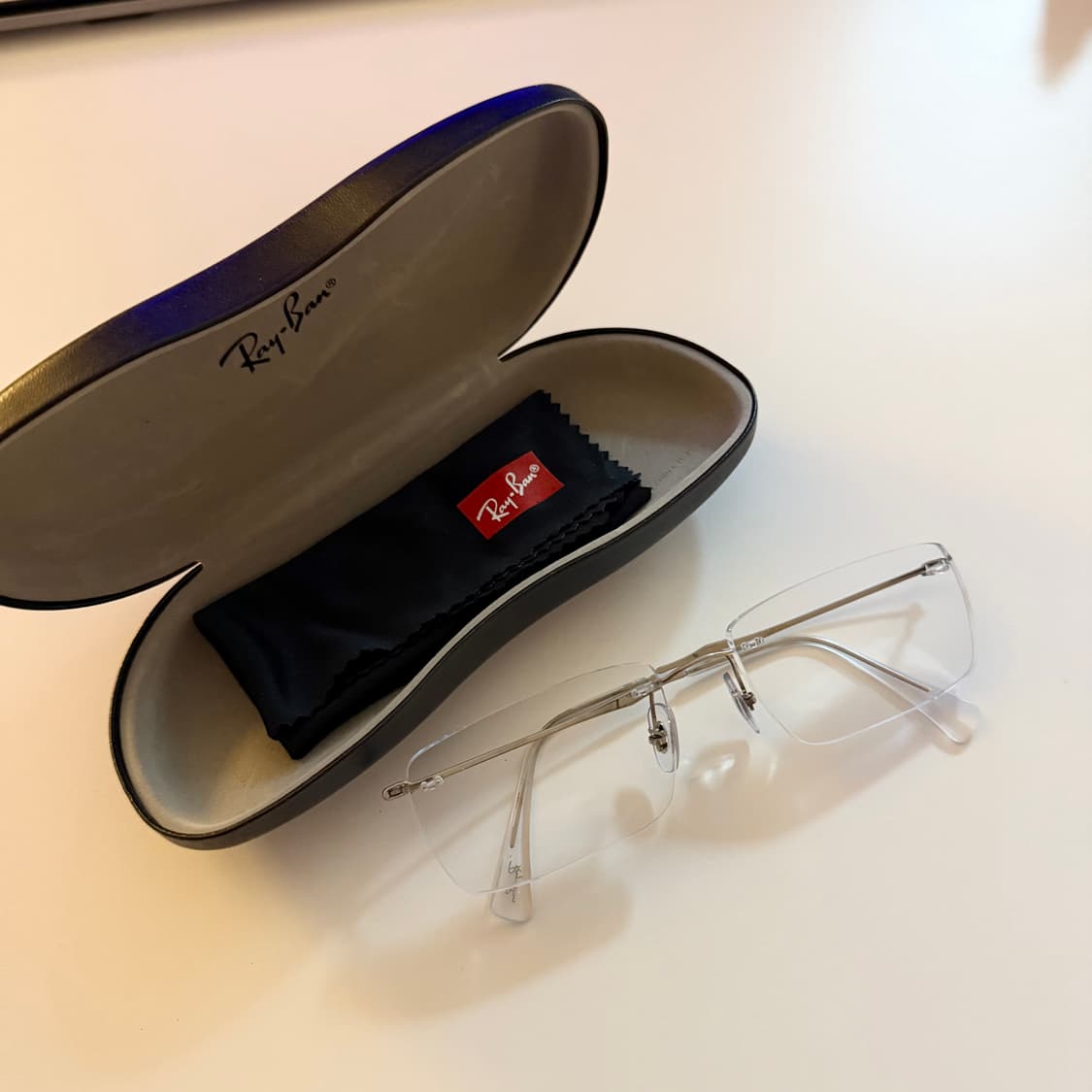 레이밴 긱시크 무테 실버 안경 RX8755 상품이미지1