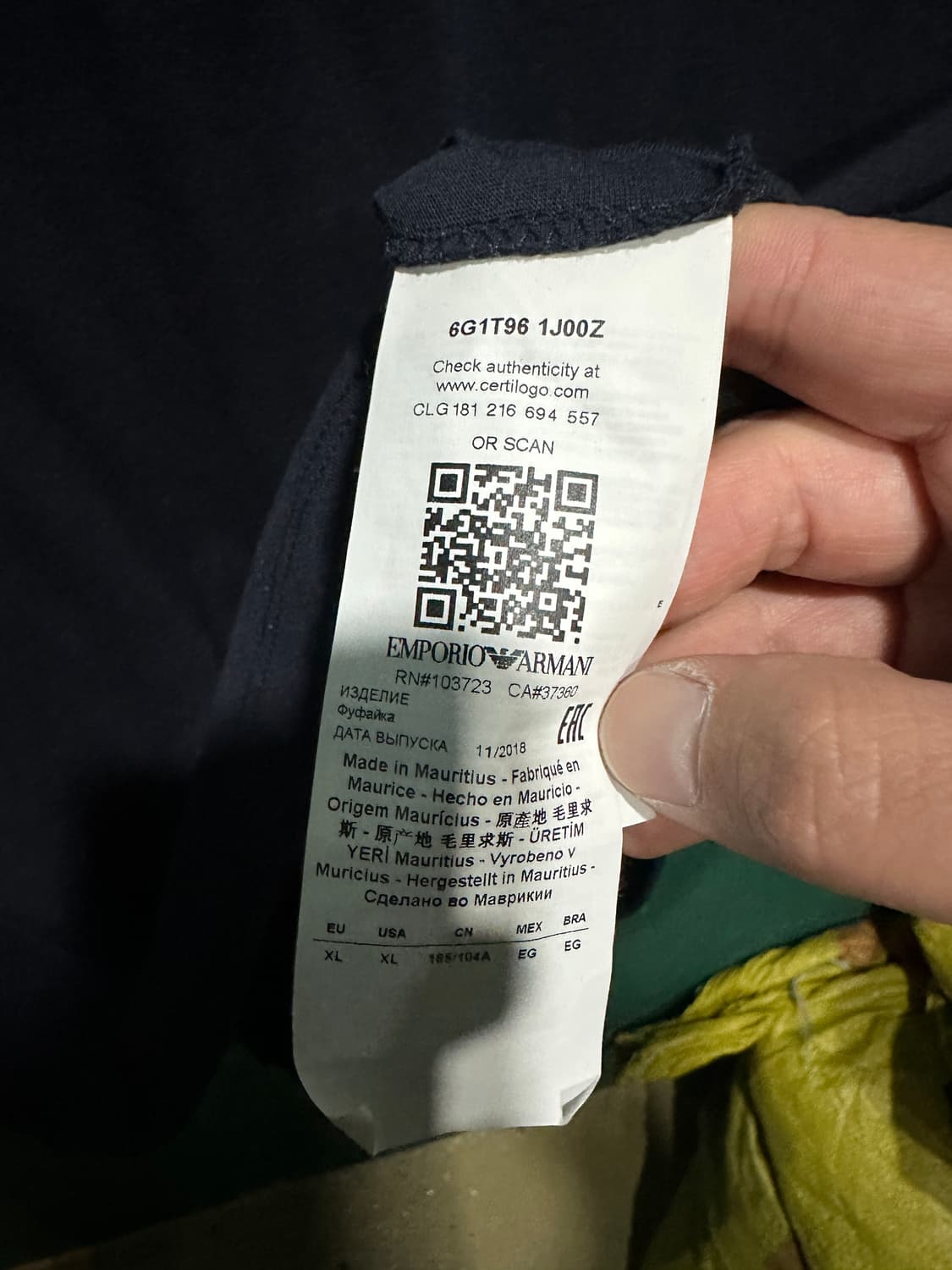 엠포리오 알마니 반팔티 XL 상품이미지5