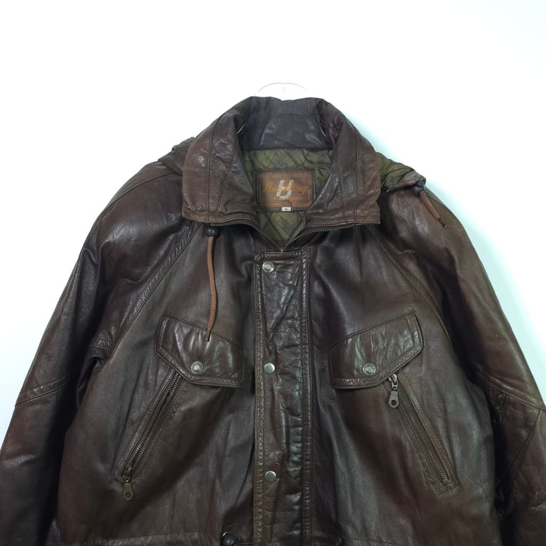 HaeDong Leather Garment 빈티 레더 파카 XL 상품이미지3