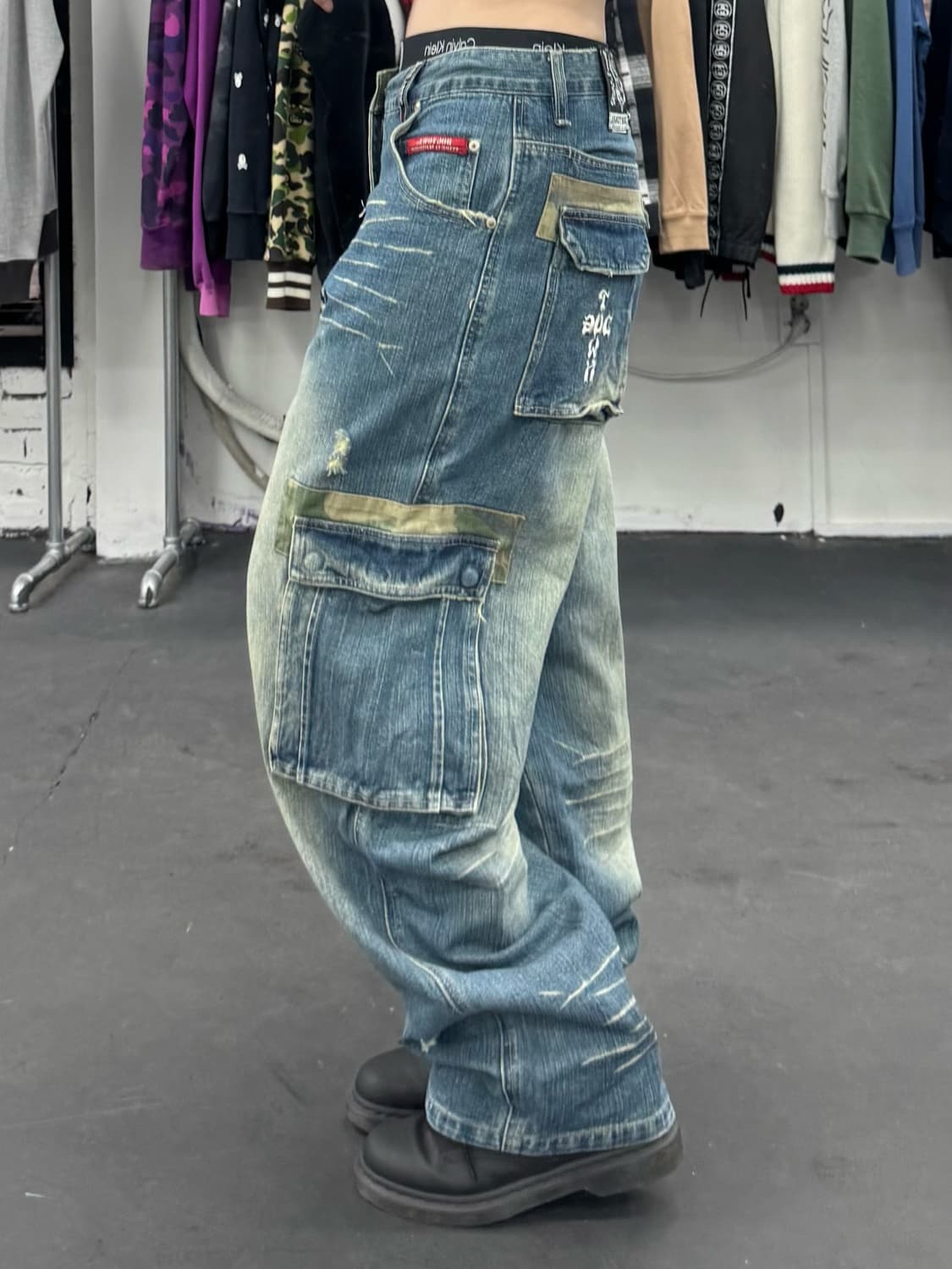 도그타운 카모 데님 카고팬츠 상품이미지3