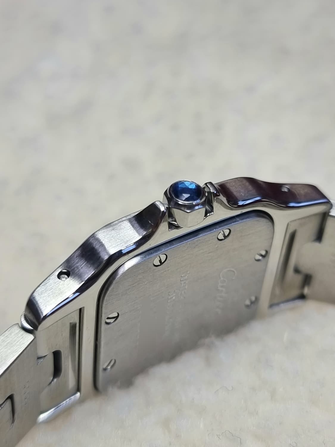 까르띠에 산토스 갈베 스틸 스몰 S 쿼츠 여성용 시계 04년 상품이미지5