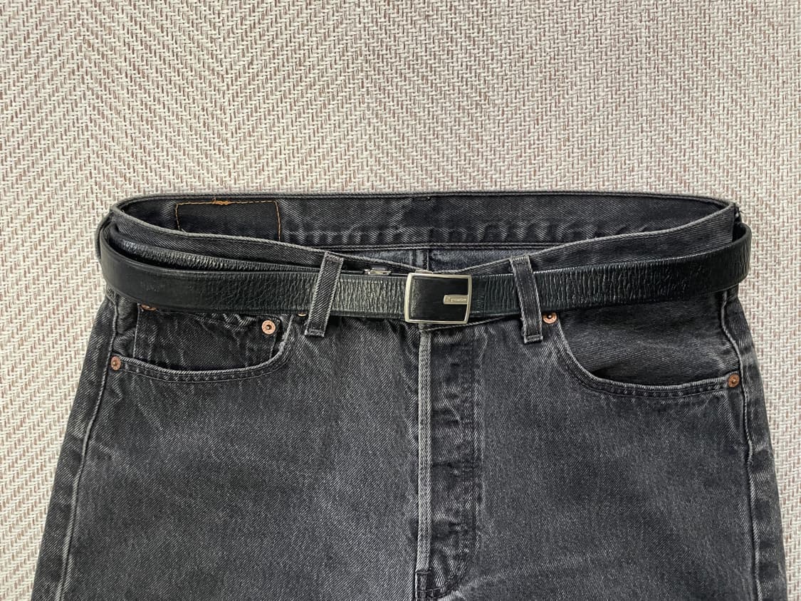 빈티지 Aquascutum 메탈 오토락 버클벨트 상품이미지1