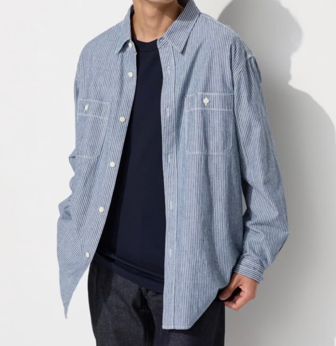 유니클로 히코리 워크셔츠 남성용  상품이미지3