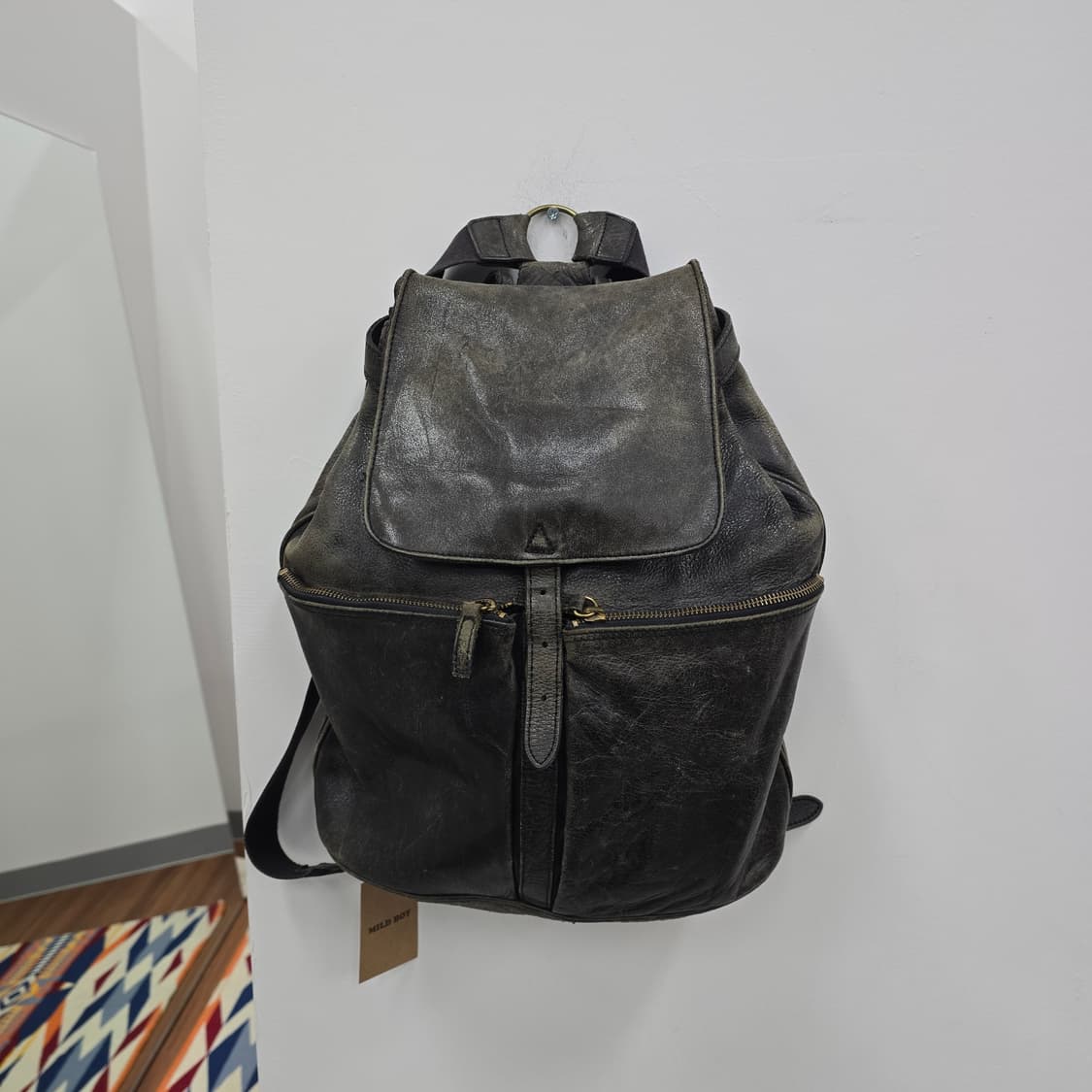 요지야마모토 악세사리 라인 레더 백팩 상품이미지1