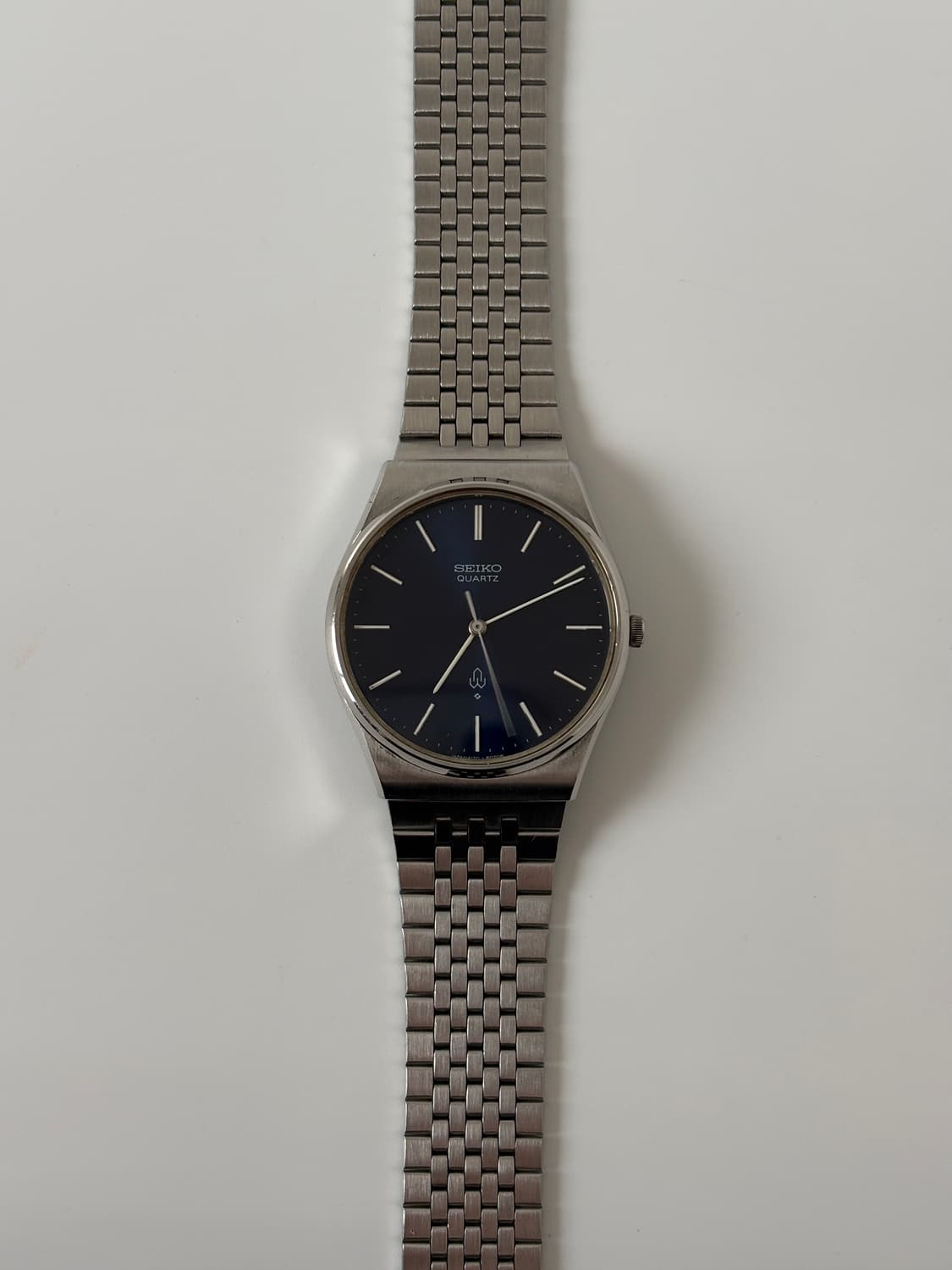 세이코 1970년대 빈티지 시계 SQ 네이비 다이얼 실버 쿼츠 남성 상품이미지3