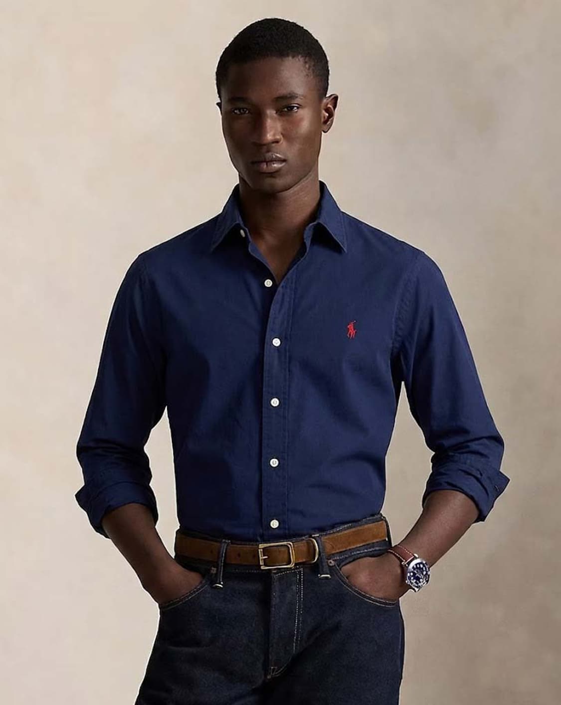 폴로 랄프로렌 로얄 네이비 버튼다운 셔츠 상품이미지4