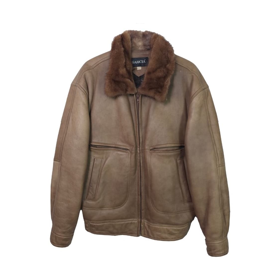 GARCIA 리얼 양털 무스탕 스타일 가죽 자켓 M 상품이미지1