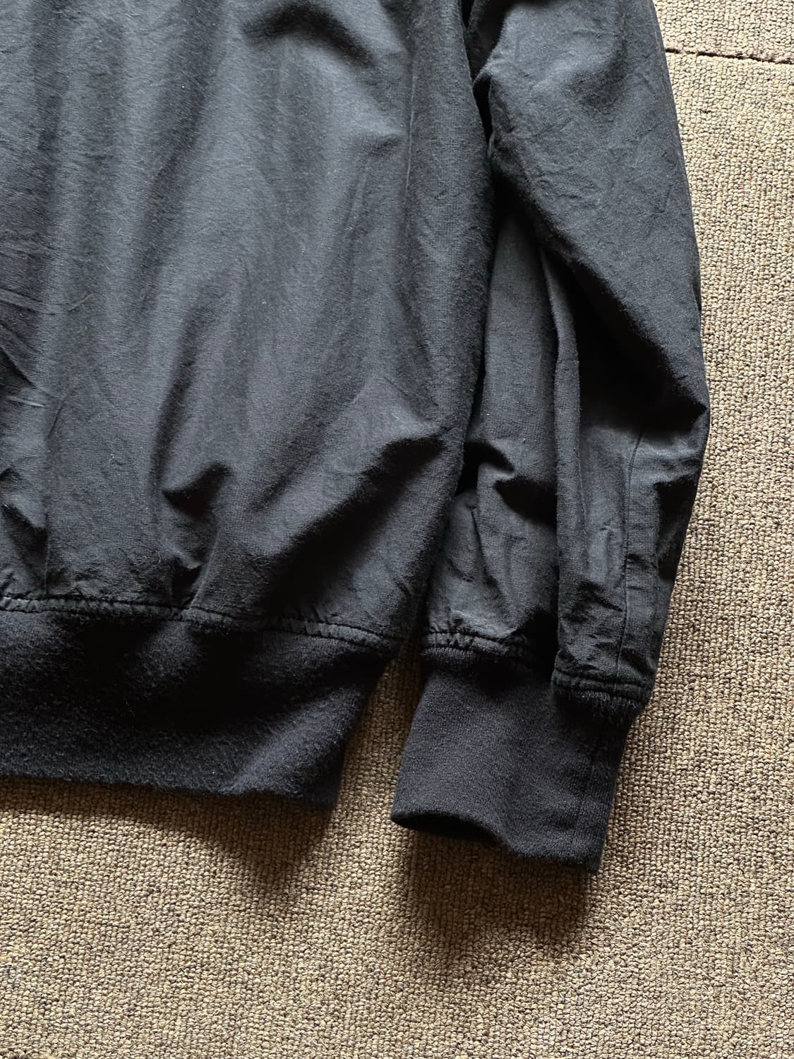 [1] comoli 25ss 코튼실크 리버시블 트랙자켓 블랙 상품이미지7