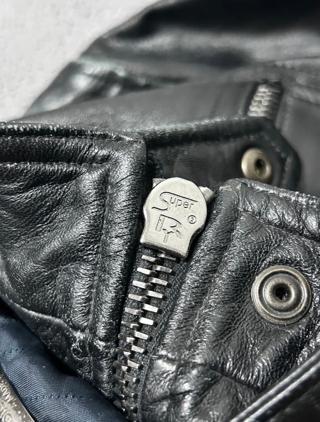 돌체앤가바나 00's 아카이브 멀티 짚 모토 레더 자 켓 상품이미지5