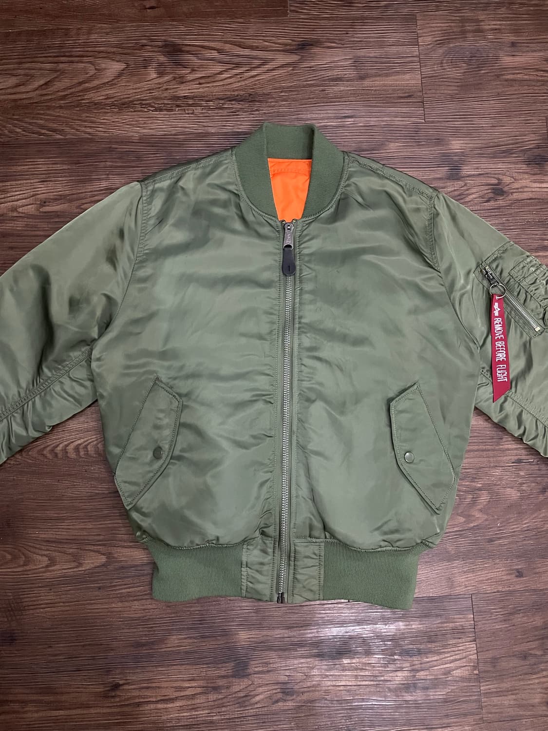 알파인더스트리 ma-1 마원 항공점퍼 세이지 상품이미지3