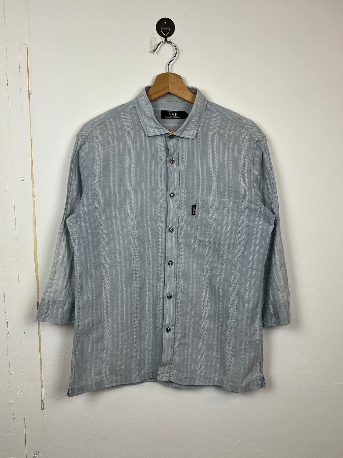 플레이보이 스트라이프 패턴 7부 셔츠 LL 상품이미지1