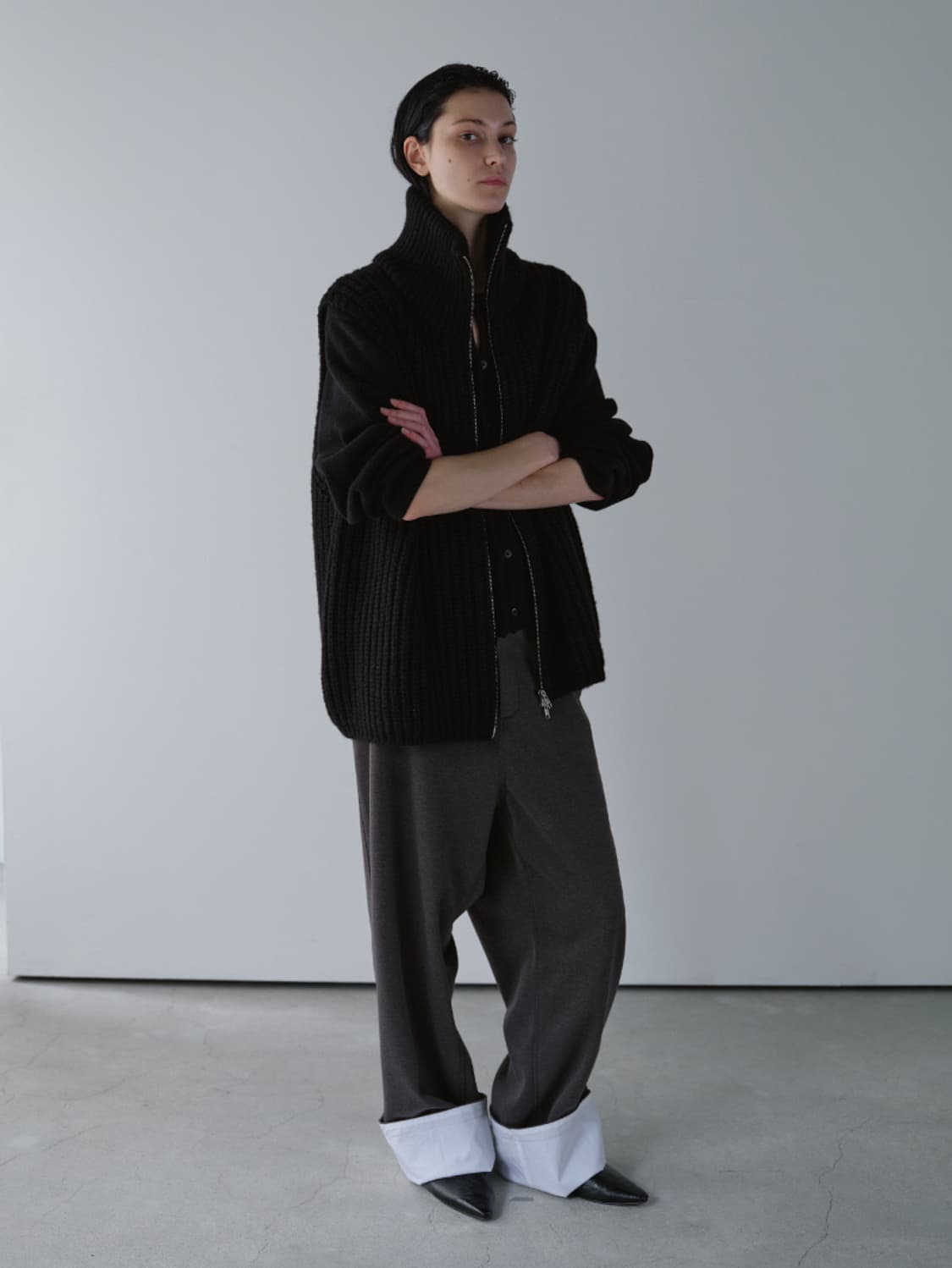 오브헤덴 니트 집업 상품이미지6