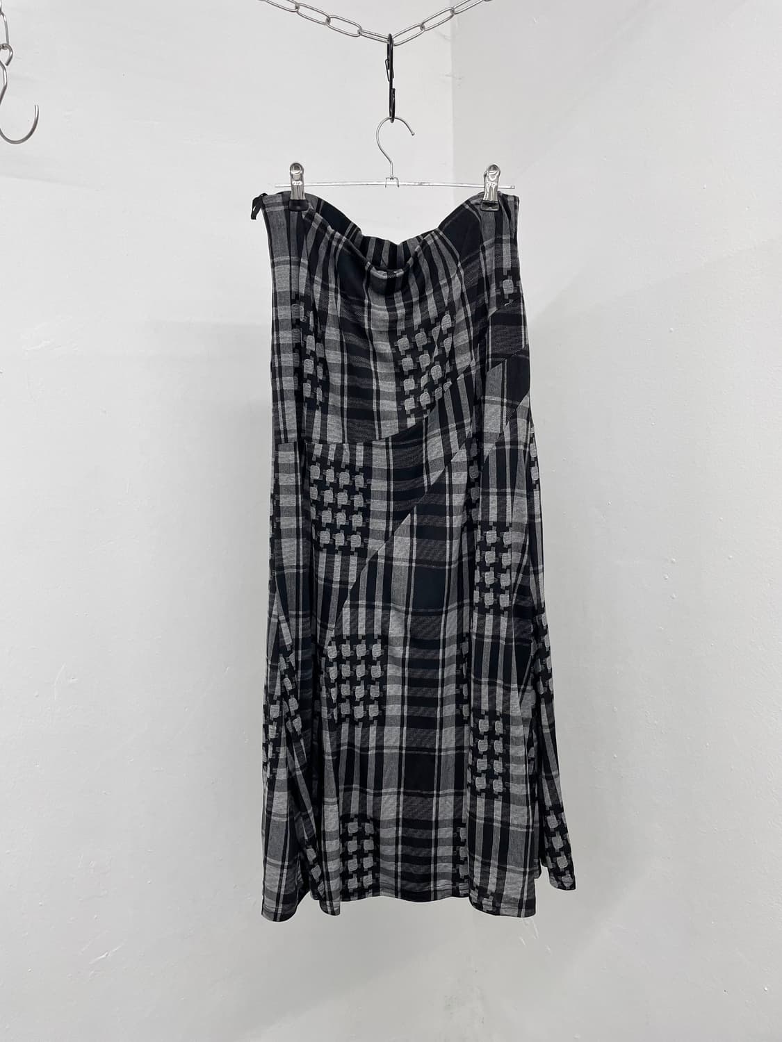 너드 체크 롱스커트 상품이미지6