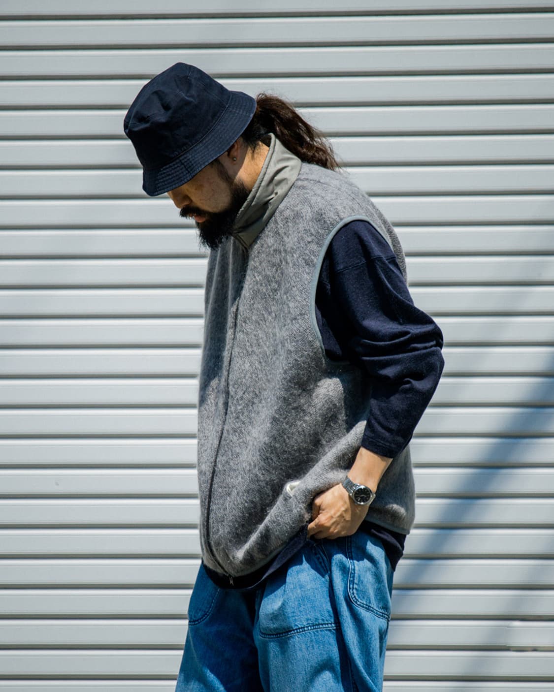 [L] 나나미카 모헤어 베스트 그레이 24AW 상품이미지2