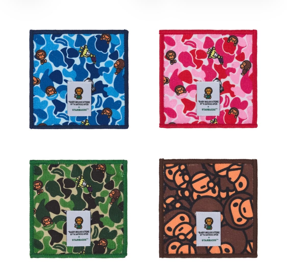 스타벅스 x 베이프 베이비 마일로 코스터 핑크 그린 (4개 세트) 상품이미지1
