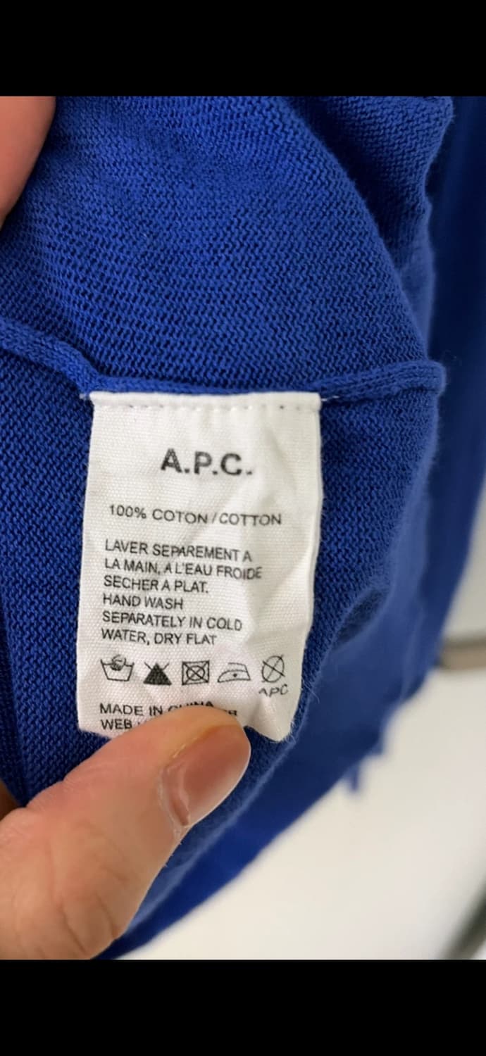 A.P.C. 블루 코튼 니트 55,66 정품 상품이미지3