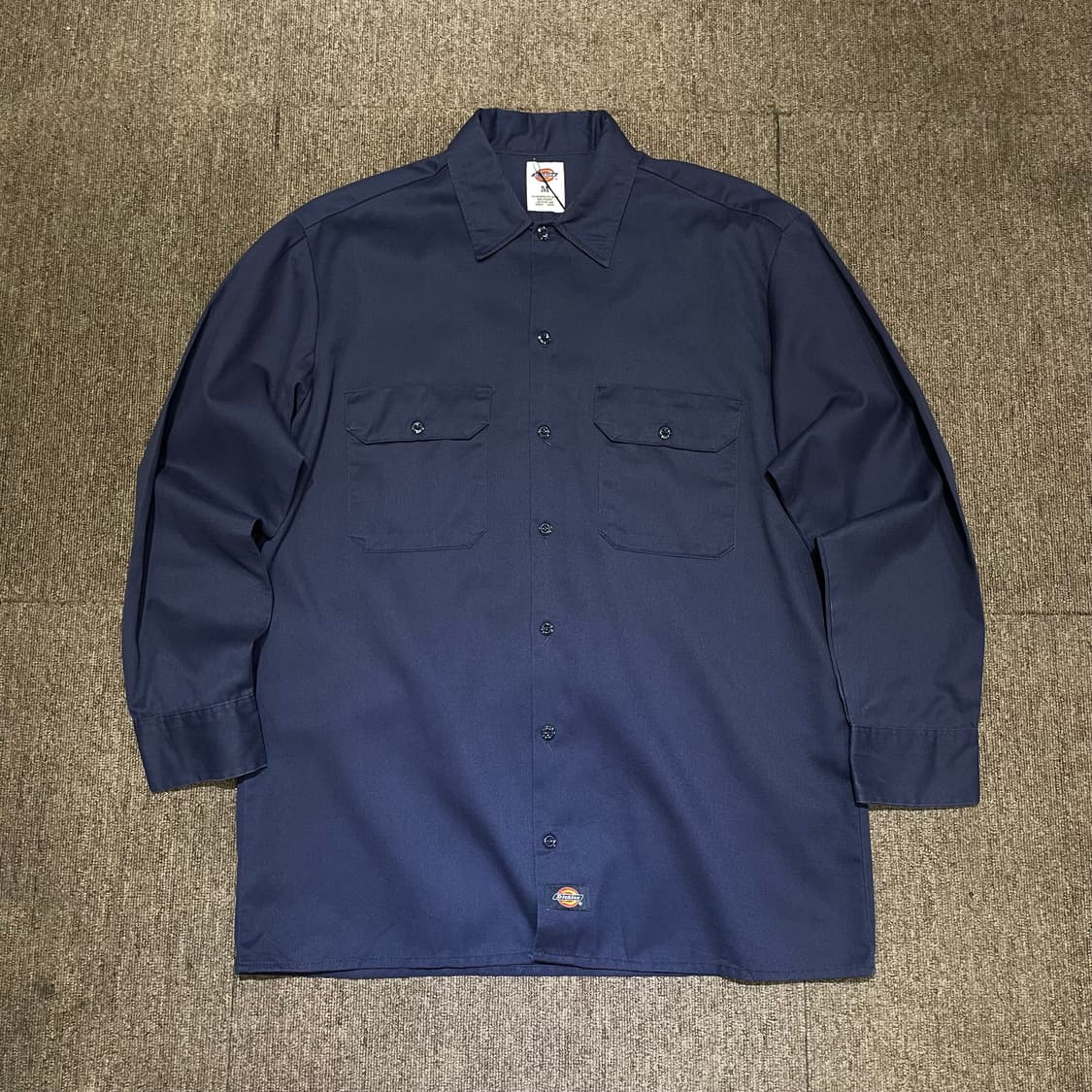 (M) Dickies 디키즈 워크 셔츠 네이비 상품이미지1