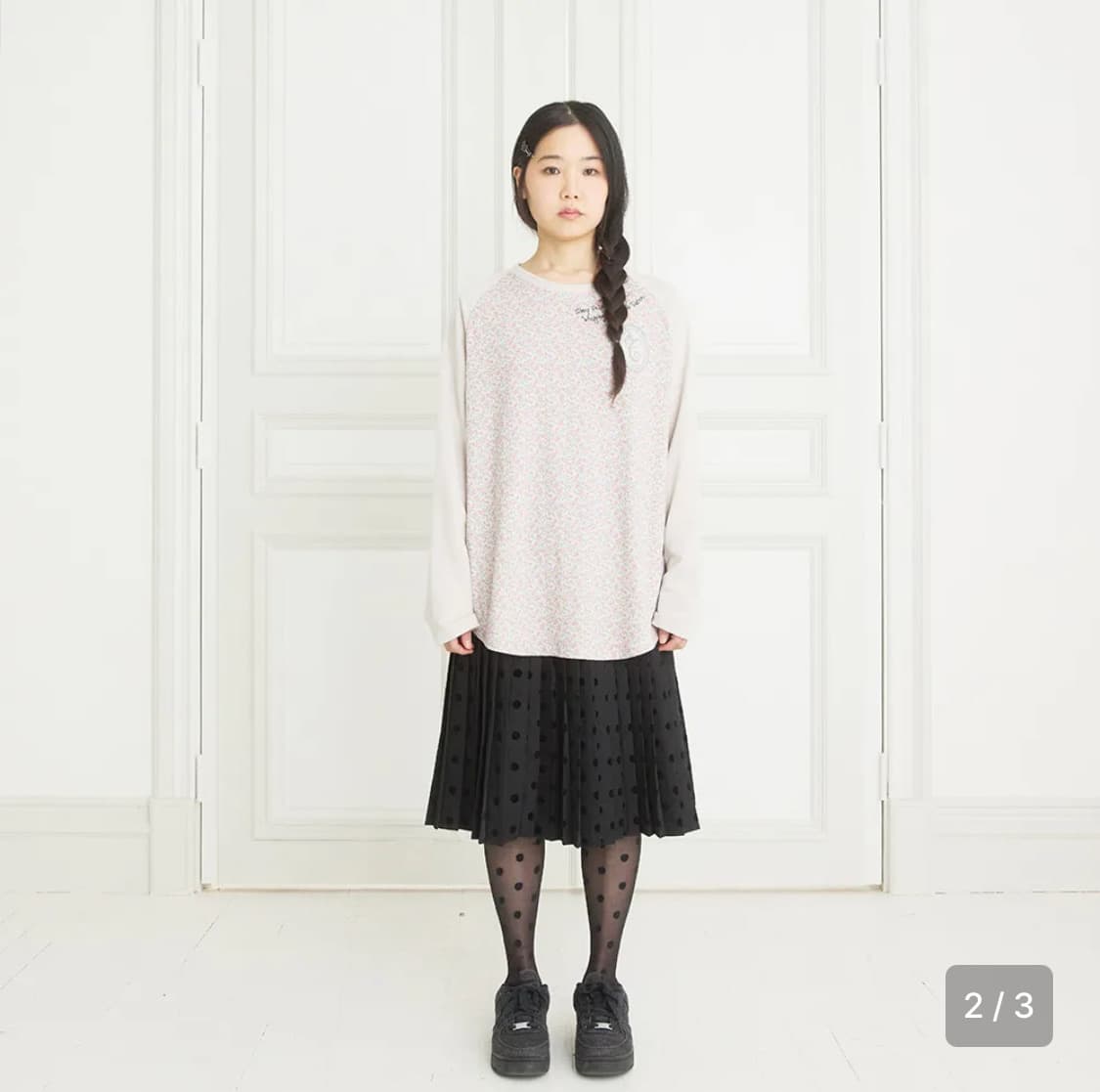 콜로신스 슬립 웰 티셔츠 베이지핑크 플라워 상품이미지2