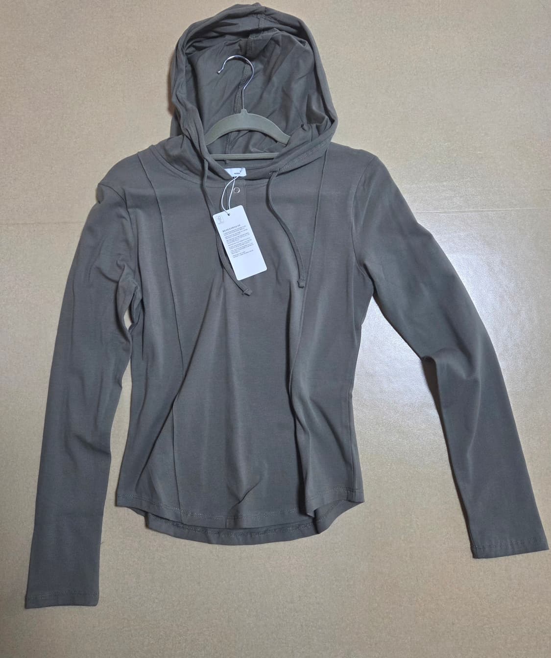 스파오 긴팔 후드티 카키 S 상품이미지1