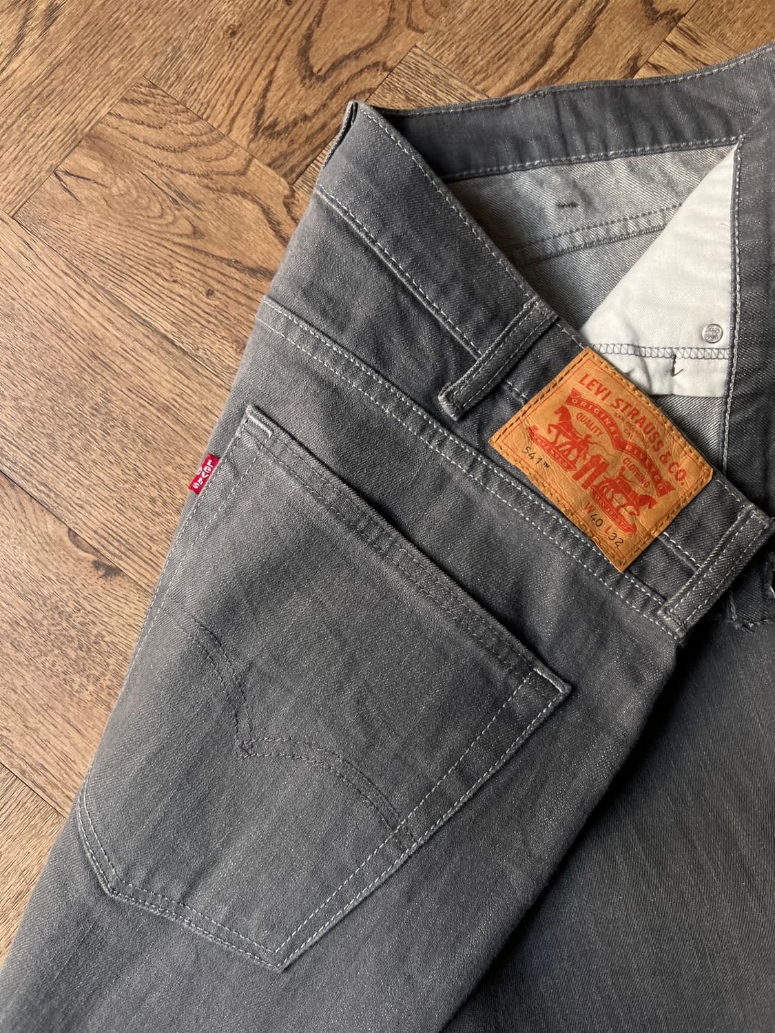 [40]리바이스 541 빅사이즈 그레이 워싱 데님 팬츠 상품이미지5