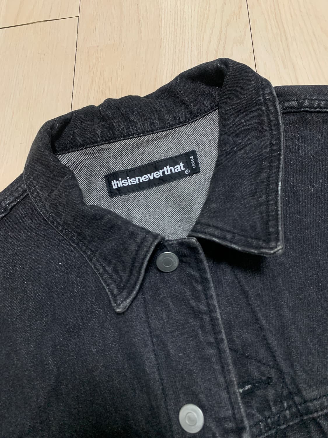 Thisisneverthat 흑청 데님 자켓 L 상품이미지2