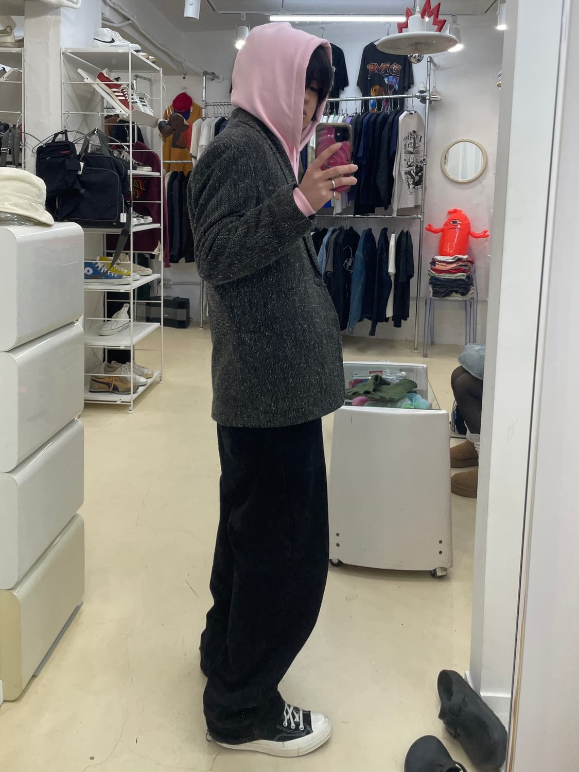 빨간줄/빨간스쿨 사피엔스 후디 핑크 상품이미지3