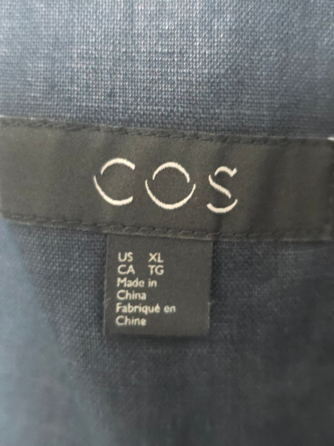 코스 COS 네이비 헴프 린넨 집업 자켓 XL 상품이미지4