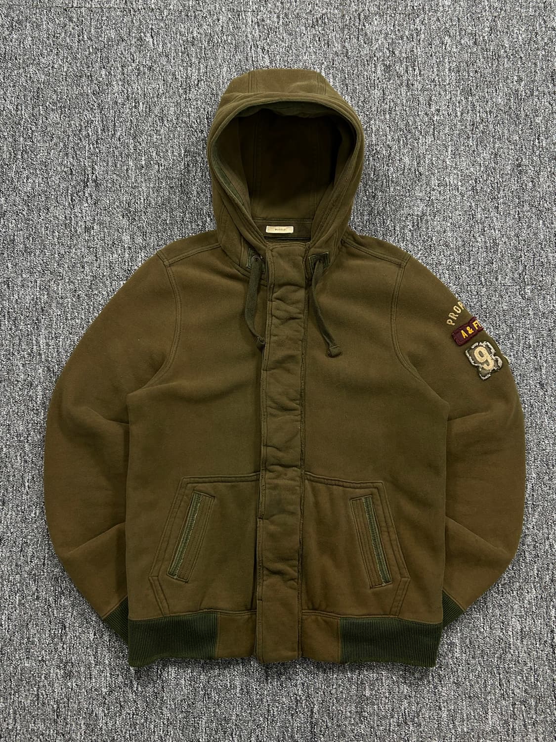 아베크롬비 빈티지 카키 후드집업 L  상품이미지2